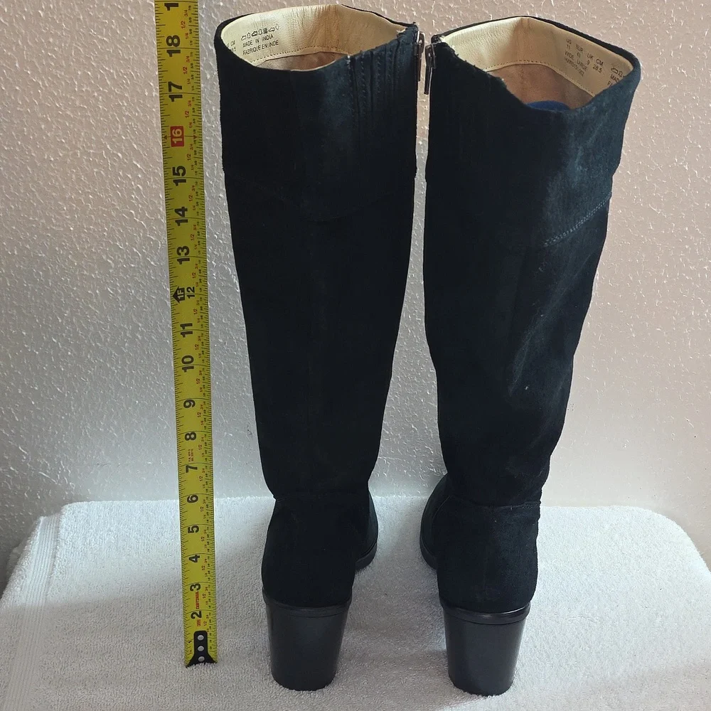 Hush Puppies Saun Olivya Suede Knee High Tall Boots Womens Size 11W